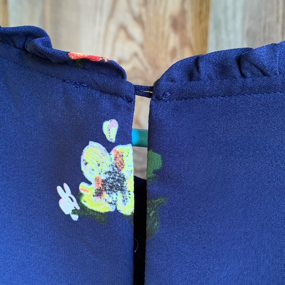 NWT Navy Floral Knee-Length Dress - Picture 4 of 4